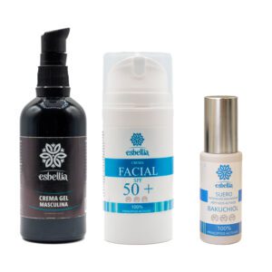pack crema masculina crema solar bakuchiol